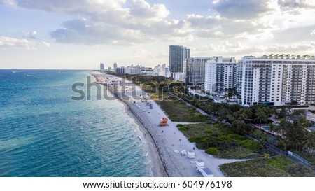 Miami Beach drone shot 