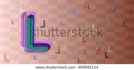 Alphabet L icon art