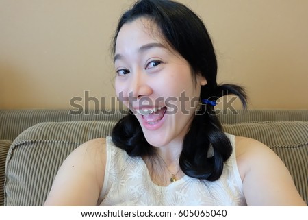 selfie Thai woman, self portrait