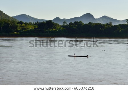 Khong riverside of Thailand