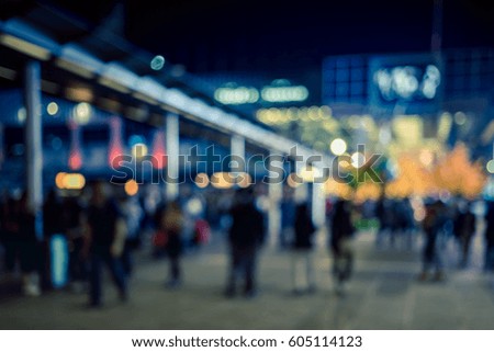 Abstract background of people watching the night view at Hong Kong