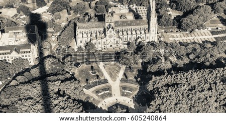 St Mary Catchedral - Aerial view of Sydney.