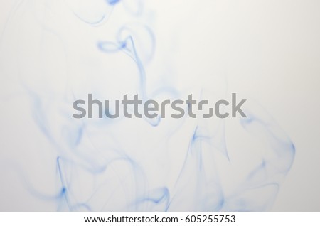 Blue paint dissolves in water