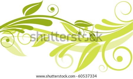 Green Flora Vector Design