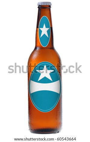 A bottle of beer isolated on white background
