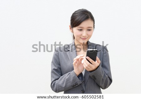 Woman with a smart phone