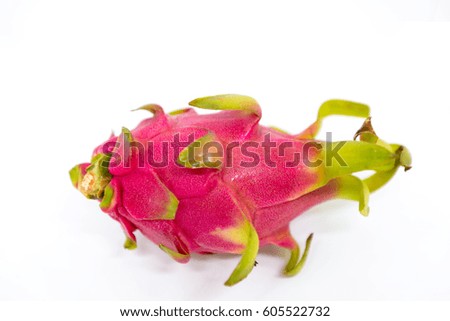 Dragon fruit isolated, Pitaya fruit