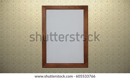 The frame on the wall. Product photography