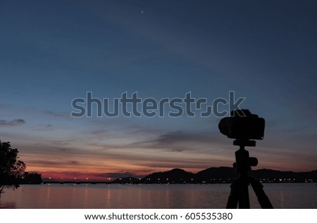 Landscape photographer sunset