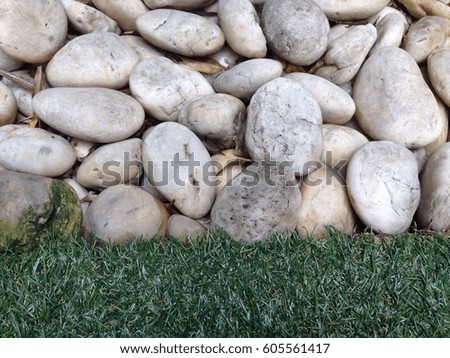 White pebbles background 
