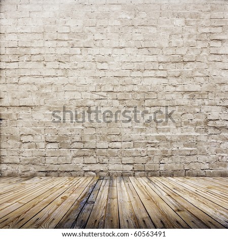 old interior with brick wall Royalty-Free Stock Photo #60563491