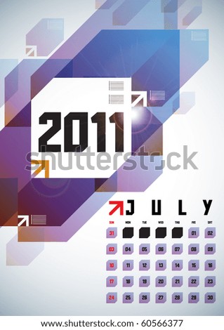 July - Calendar Design 2011