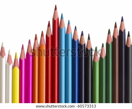colorful pencils isolated