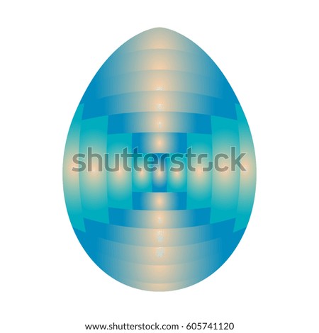 Isolated easter egg on a white background, Vector illustration