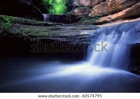 Lasalle Falls at Starved Rock State Park in central Illinois