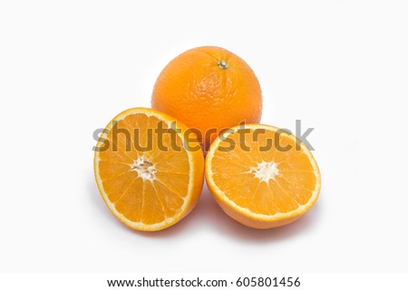 oranges isolated on a white background