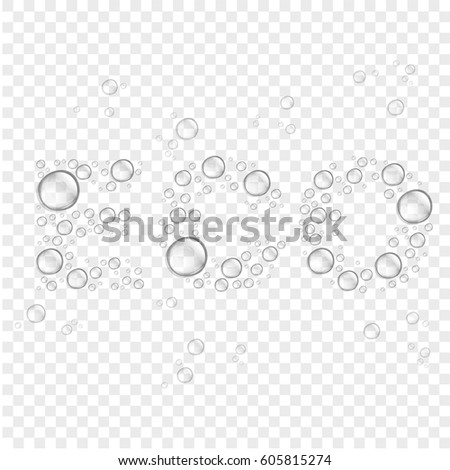 Abstract background with transparent water drops