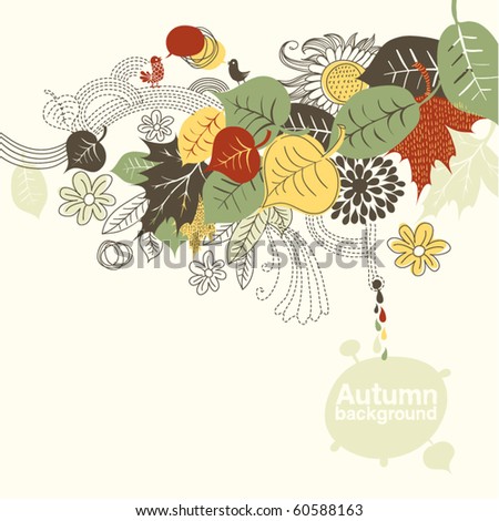 autumn background - creative seasonal vector illustration