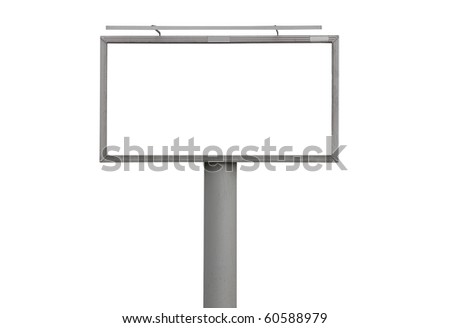 Empty billboard with clipping path