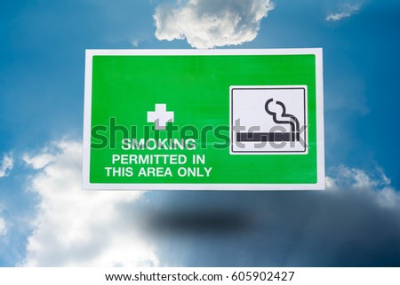 No smoking sign On the sky background