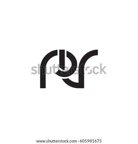Initial letters rv, round overlapping chain shape lowercase logo modern design monogram black