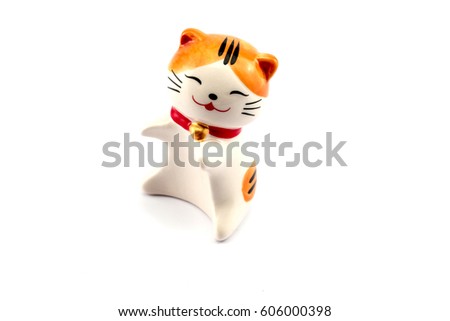 dolly cat on the white background