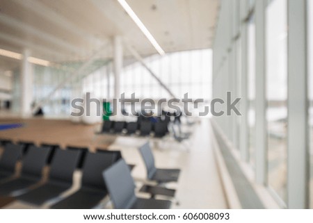De focused/Blurred image of airport background