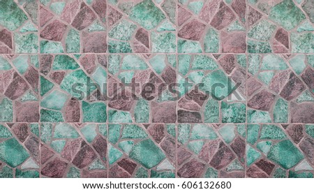 abstract square pixel mosaic on wall or floor texture and background