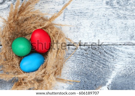 Easter (Catholic Easter Sunday and Orthodox Easter Sunday): egg, paint, bright colors, holiday