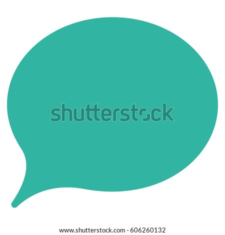 Hint Balloon vector icon. Flat cyan symbol. Pictogram is isolated on a white background. Designed for web and software interfaces.