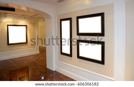 modern interior with frame on the wall.