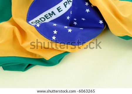 Photo of Brazil Republic National flag . Royalty-Free Stock Photo #6063265