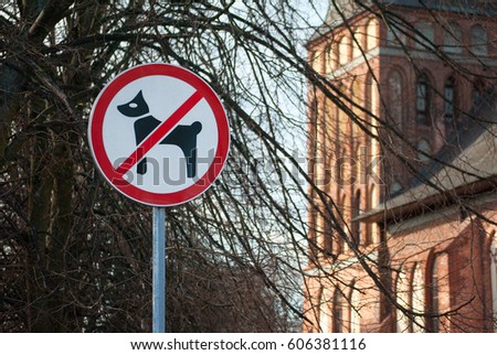 street sign - no dogs allowed -