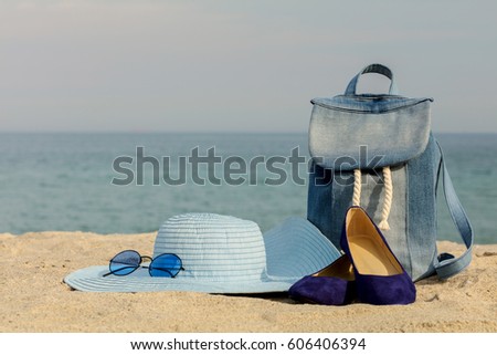 Blurry photo - sea concept. Relax on the beach. Selective focus.