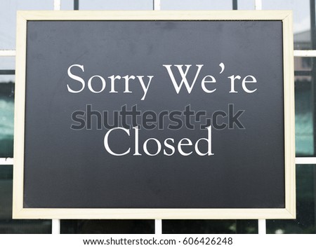 sign of closed