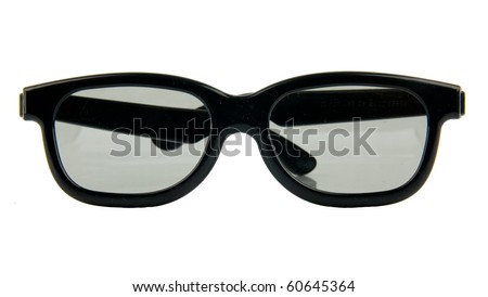 3d glasses isolated in white background