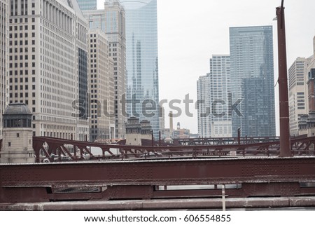 High skyscrapers in Chicago city