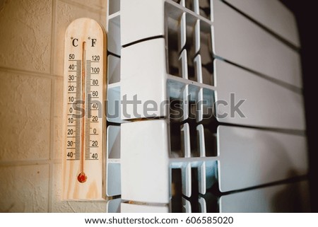wooden household thermometer  heating battery, low value