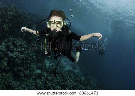 boy scuba diver
