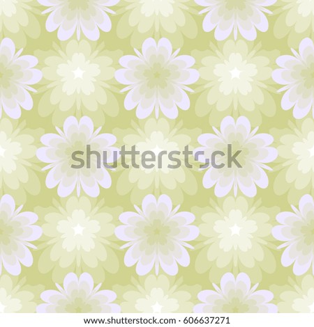 Abstract seamless pattern. Floral fantasy.