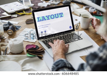Web Content Layout Develop Creative Word