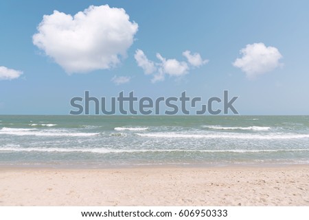 Beautiful water nature. Perfect summer resort for relax. Sea waves near beach. Beautiful sea beach.Summertime tropical sea blue sky. Travel and vacation concept.