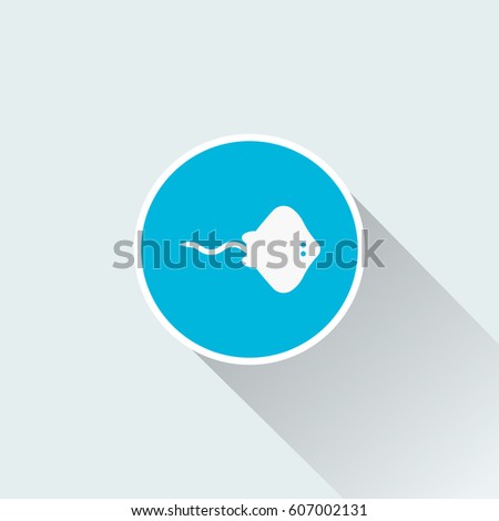flat stingray icon