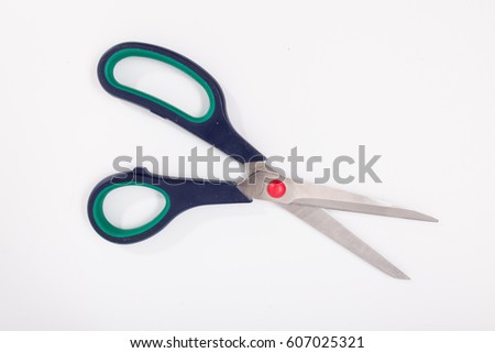 Scissors office on a white background. Isolate.
