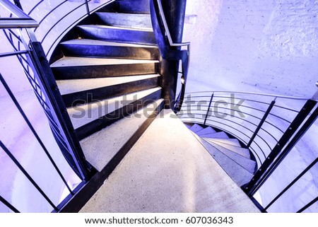 spiral staircase at a modern building