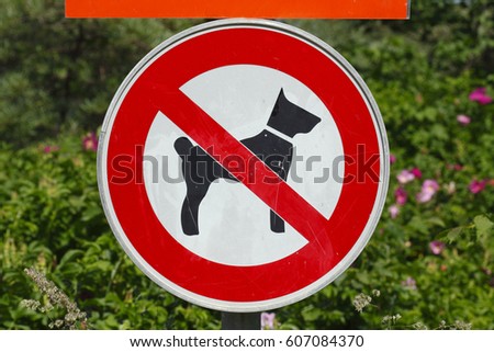 Sign Dogs forbidden