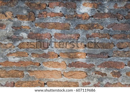 orange brick wall texture and background