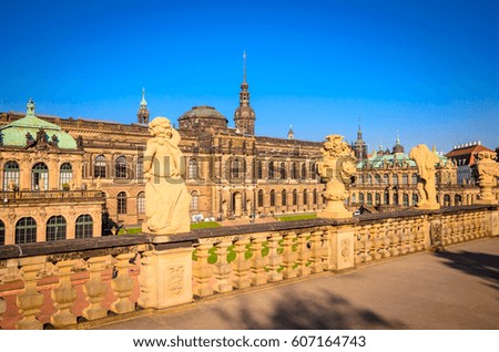 Famous Zwinger palace in Dresden, Saxrony, Germany