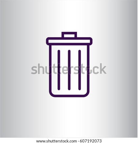 Vector Illustration of Trash can symbol
