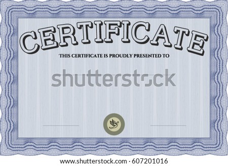 Vector Illustration of certificate template of achievement diploma vector illustration design completion
